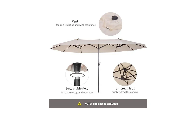Portable Outdoor Beach Umbrella for Sunshade and Beach Relaxation