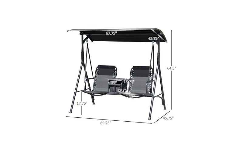 Outdoor Patio Swing Chair Relaxing Hanging for Garden, Porch, or Backyard Comfort