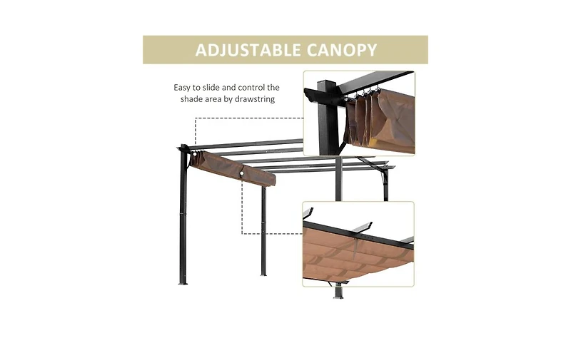 Garden Gazebo with Side Curtains for Privacy and Shade