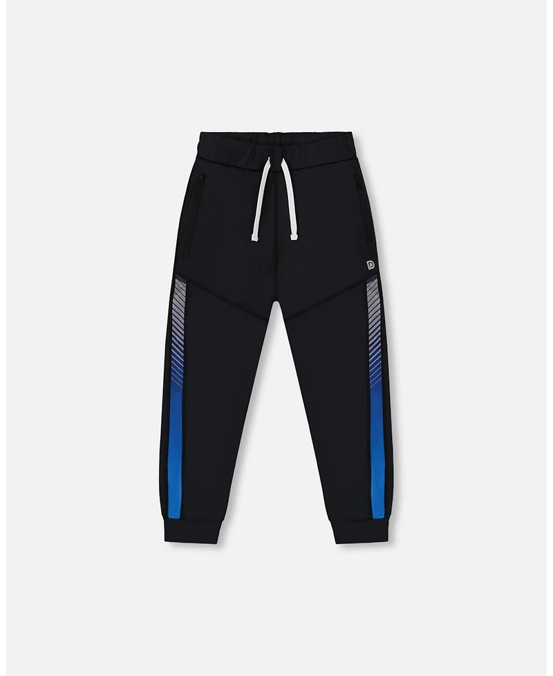 Deux par Boys Athletic Pants Blue And Black