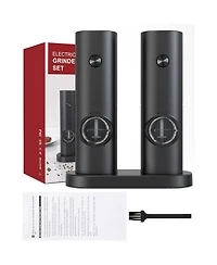 Salt and Pepper Grinder Set Adjustable Coarseness Automatic Battery Powered