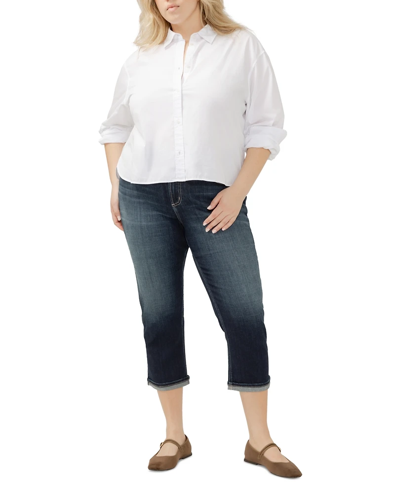 Silver Jeans Co. Plus Avery Cuffed Denim