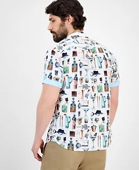Tommy Bahama Men's Nova Wave Well Stocked Classic-Fit Printed Button-Down Seersucker Shirt