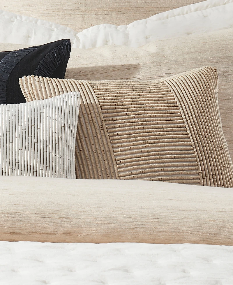 Donna Karan Home Block Bead Decorative Pillow, 16" x 20"