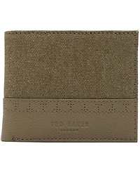 Ted Baker Canvas Olive Leather Wallet