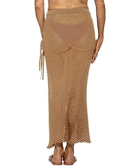 Dotti Women's Crochet Side-Tie Cover-Up Maxi Skirt