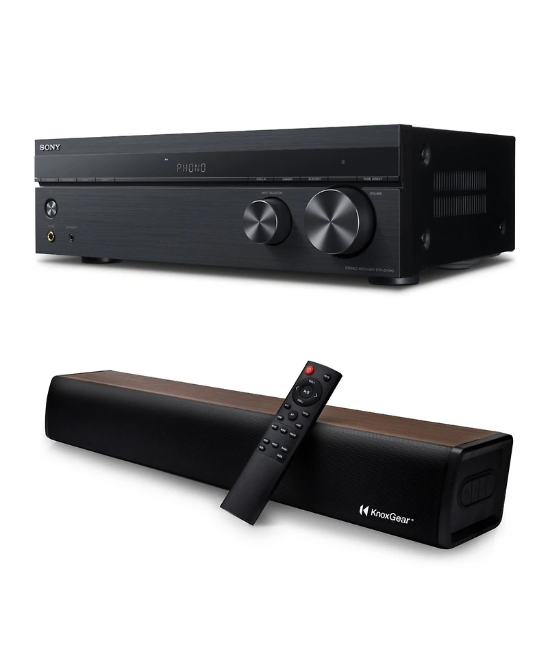 Sony 2 Channel Stereo Receiver with Phono Inputs Bundle