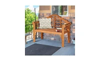 Foldable Wooden Garden Bench for Patio and Outdoor Furniture
