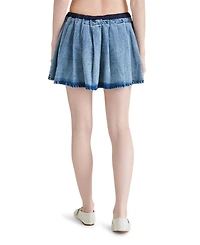 Steve Madden Women's Halle Pleated Denim Mini Skirt