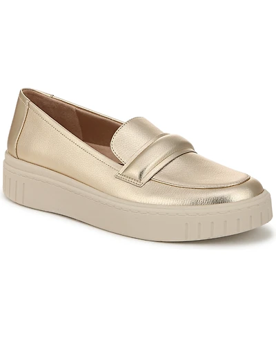 LifeStride Women's Geneva Closed Round Toe Platform Penny Loafers