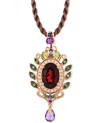 Le Vian Crazy Collection Garnet (5-1/3 ct. t.w) and Multi-Stone (1-3/4) Pendant in 14k Rose Gold