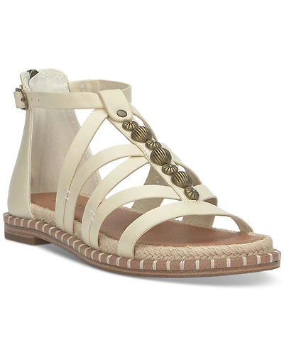 Lucky Brand Women's Korina Embellished Strappy Gladiator Flat Sandals