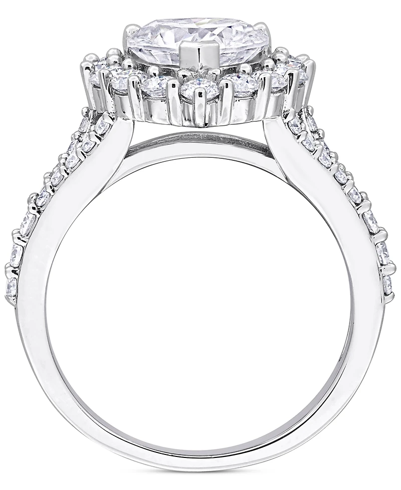 Macy's Moissanite Heart Ring (3 ct. t.w.) in Sterling Silver
