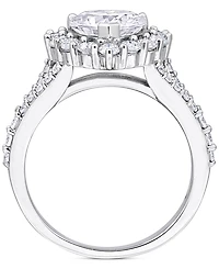 Macy's Moissanite Heart Ring (3 ct. t.w.) in Sterling Silver
