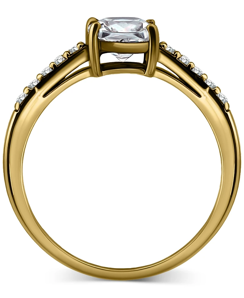 Giani Bernini Cubic Zirconia Cushion Cut & Pave Ring, Exclusively at Macy's