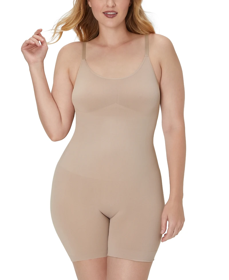 Maidenform Women's Everyday Seamless Shapewear Mid-Thigh Bodysuit DMS834