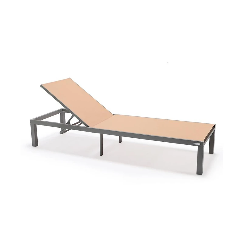 Marlin Patio Chaise Lounge Chair With Grey Aluminum Frame