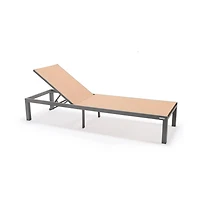 Marlin Patio Chaise Lounge Chair With Grey Aluminum Frame