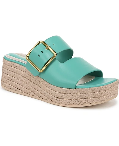 Franco Sarto Women's Taziana Open Square Toe Espadrille Slide Platform Sandals