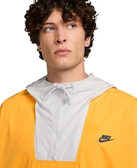 Nike Club Men's Marina Quarter-Zip Colorblocked Anorak Jacket