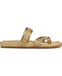 Franco Sarto Women's Estella Open Square Toe Slide Flat Sandals
