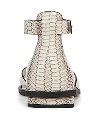 Franco Sarto Women's Elisa Open Square Toe Ankle Strap Flat Sandals