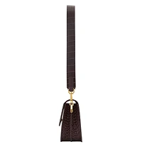 Jw Pei Mini Flap Croc Crossbody Bag