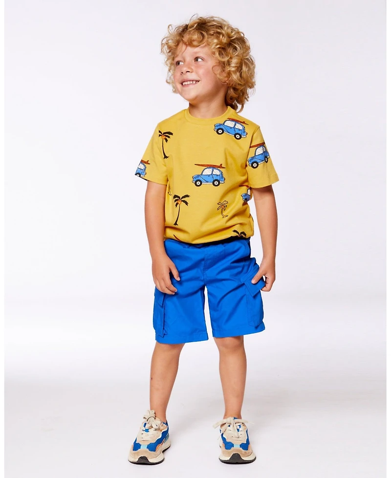 Deux par Deux Big Boys Parachute Cargo Pocket Shorts Royal Blue