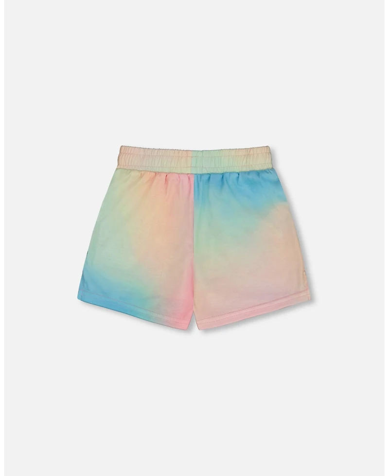 Deux par Toddler Girls Printed Short Multicolored Tie Dye - Toddler|Child