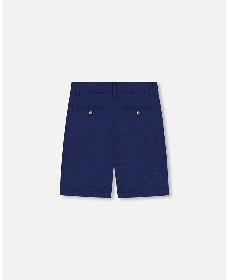 Deux par Toddler Boys Slant Pocket Bermuda Shorts Navy Blue - Toddler|Child