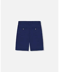 Deux par Toddler Boys Slant Pocket Bermuda Shorts Navy Blue - Toddler|Child