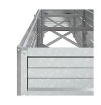 Garden Raised Bed 126"x15.7"x17.7" Galvanized Steel Silver
