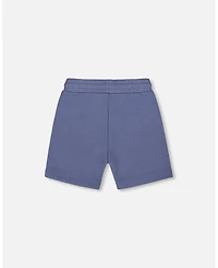 Deux par Deux Toddler Boys French Terry Zip Pocket Shorts Pale Mauve Blue - Toddler|Child