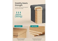 Songmics Home Folding Storage Ottoman Bench