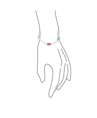 Bling Jewelry Turkish Colorful Evil Eye Hamsa Hand Charm Bracelet Sterling Silver