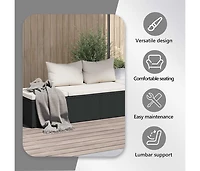 Patio Bed Gray 76.8"x23.6" Poly Rattan