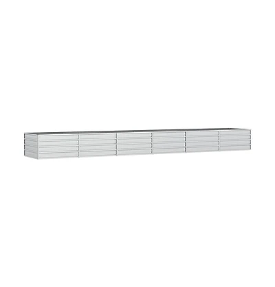 Garden Raised Bed 189"x31.5"x17.7" Galvanized Steel Silver