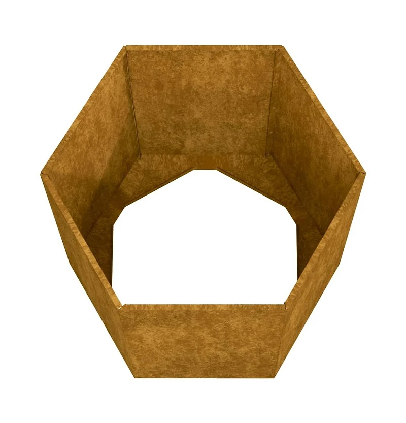 Planter Rusty 15.7"x15.7"x17.7" Corten Steel