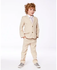 Deux par Deux Big Boys Two Button Blazer Light Taupe