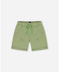 Deux par Deux Toddler Boys Stretch Twill Short Green - Toddler|Child