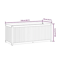 Garden Planter 43.3"x17.7"x17.3" Solid Wood Acacia and Steel