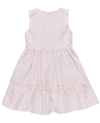 Bonnie Jean Little Girls Intarsia Bunny Sweater and Seersucker Dress