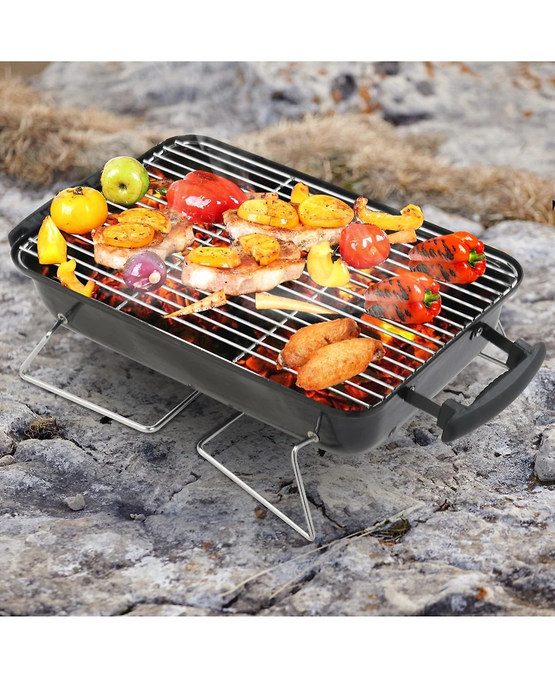 Small Charcoal Grill with Smoker for Outdoor Adventures