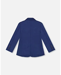 Deux par Big Boys Two Button Blazer Navy Blue