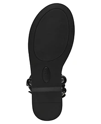 Anne Klein Women's Elisabeth Ankle Strap Footbed Flat Sandals
