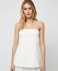 French Connection Women's Azra Twill Strapless Top