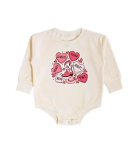 Baby Girl Howdy Valentine's Day Long Sleeve Romper
