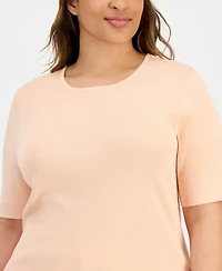 Tahari Asl Plus Knit T-Shirt
