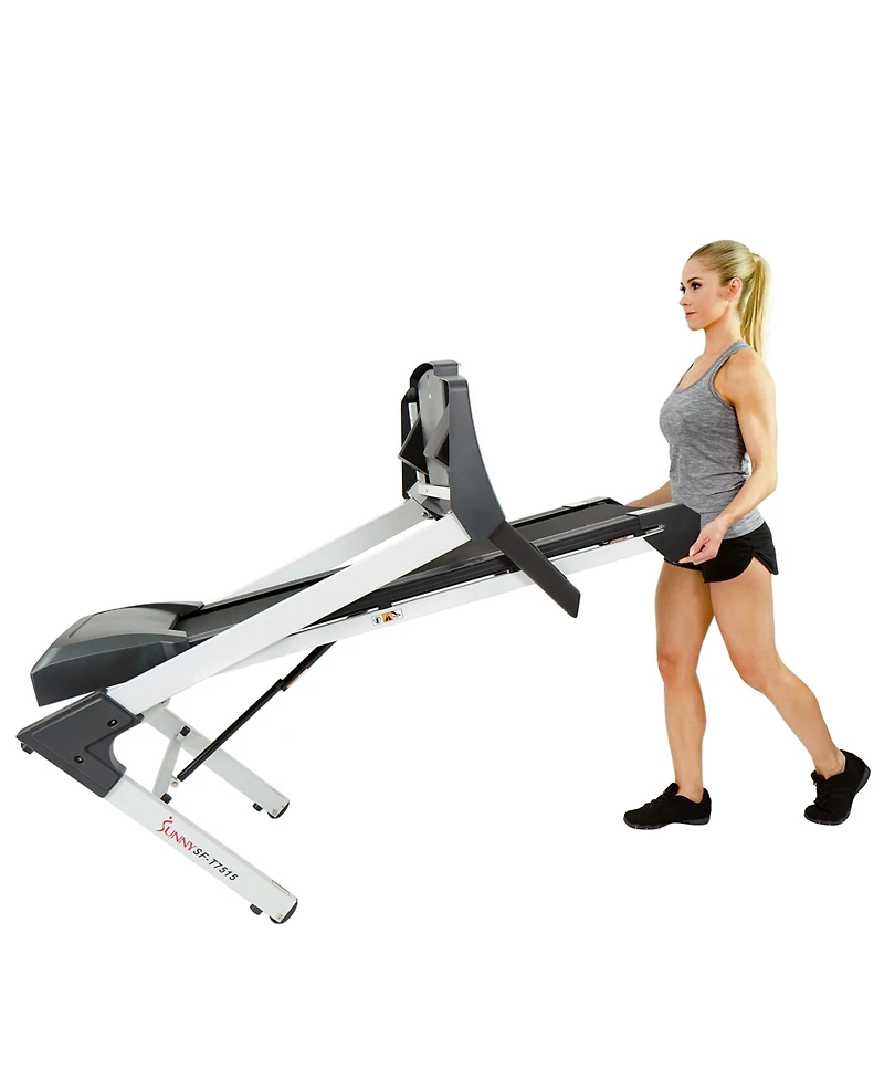 Sunny Health & Fitness Treadmill with Auto Incline, Sound System, Bluetooth and Phone Function Sf-T7515