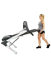 Sunny Health & Fitness Treadmill with Auto Incline, Sound System, Bluetooth and Phone Function Sf-T7515